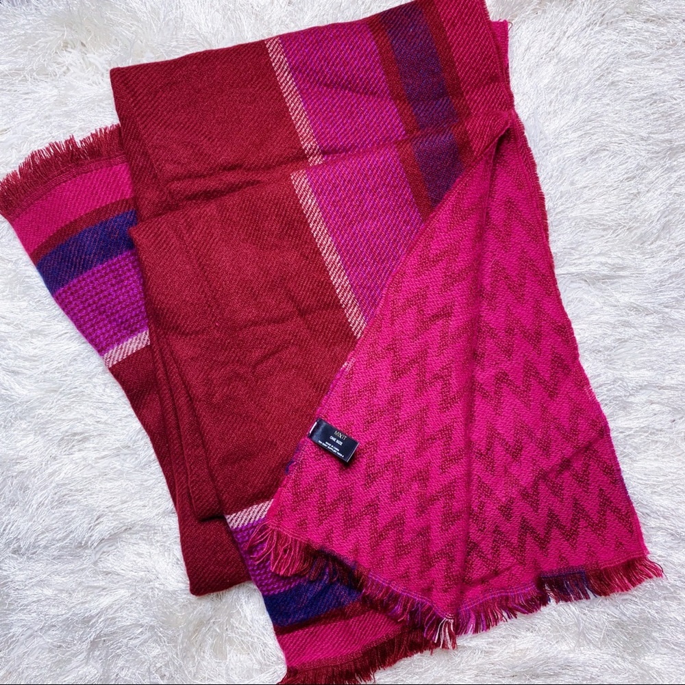 Mixit Plaid & Chevron Blanket Scarf